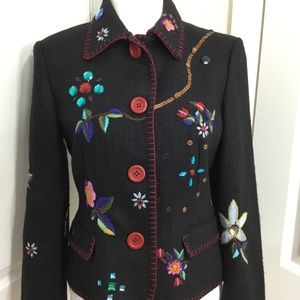 HP🛍 Zara Basic Embellished Linen Blend Jacket